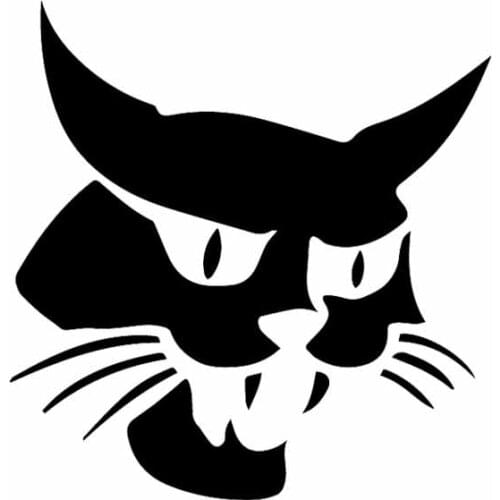 1 piece Funny Bobcat Car Stickers Waterproof Cover Scratch Decals Laptop Suitcase Auto Decoration Accessories PVC,15cm*15cm