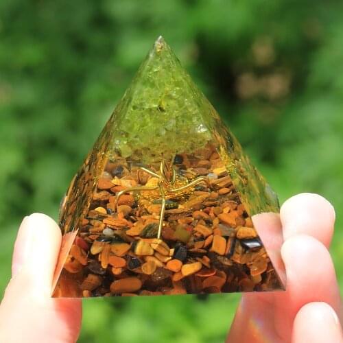 New Orgonite Crystal Energy Healing Help Love Fortune Transfer tiger eye stone Decorative Craft Soothe The Soul jewelry