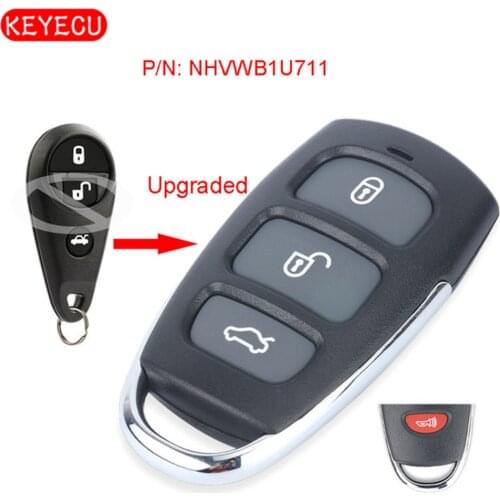 Keyecu Upgraded Remote Car Key Fob 3+1 Button for Subaru Tribeca Forester Impreza Legacy Outback P/N: NHVWB1U711
