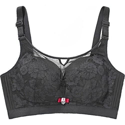 Perspective Sexy Lace Bras Women Push Up Bra Wireless LadyTube Top Embroidery Floral Bralette Brassiere Female Lingerie A B C