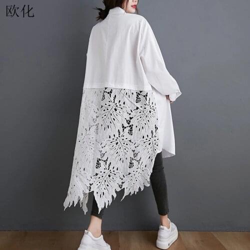 QIAOXICUN Lace Blouses