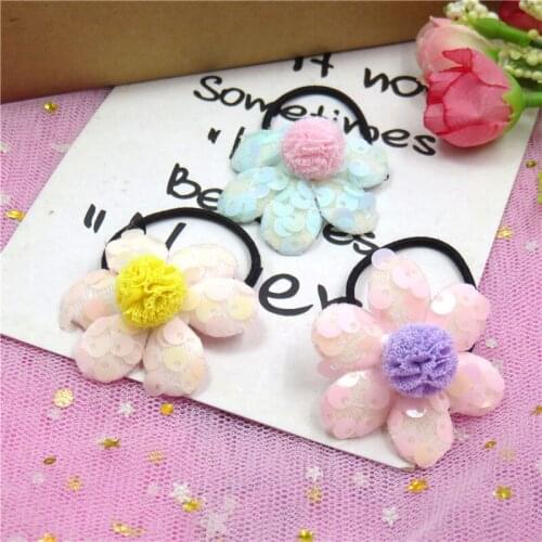 1PCS Cute Small flowers Elastic Hair Bands durag rim on the head Scrunchie Korean Rubber Bands Hair Accessories For Women