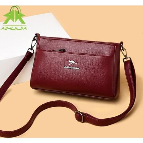 Luxury Design Solid Color Shoulder Bags Fashion Simplicity Womens Messenger Bag New High Quality Pu Leather Travel Women Handbag