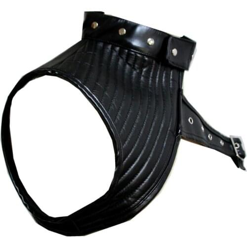 Handmade Medieval Knights Templar Warrior PU Leather Stand Collar Plate Armor Gorget Neck Protector Renaissance Costume