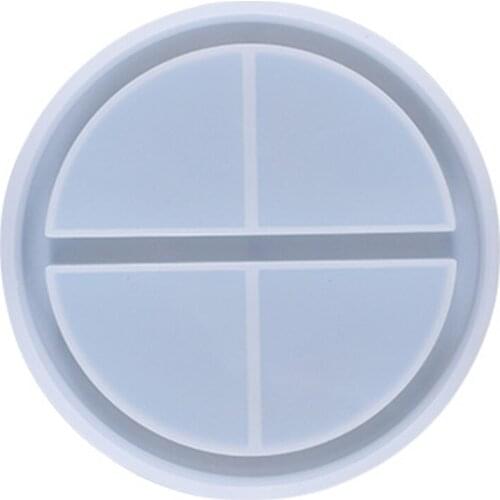 DIY Epoxy Resin Mold Round Coaster Small Accessories Storage Tray Silicone Mould C1FE