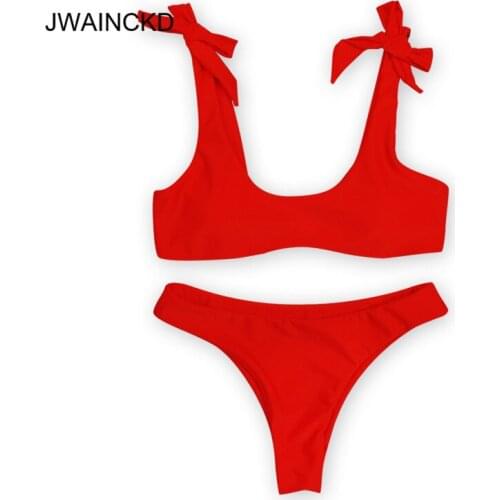 JWAINCKD Sexy Bikini Set Cross Swimwear Women Swimsuit Bandage Bathing Suits Maillot De Bain Femme Bikinis Thong Bottom Biquni