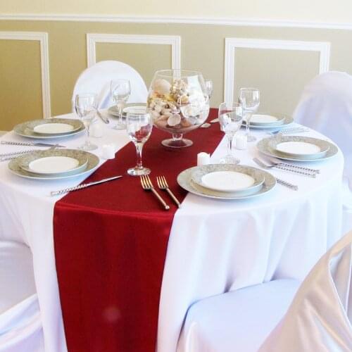 YRYIE 10pcs/lot 30*275cm Modern Plain Green Table Runner Satin Cloth Pink For Home Party Wedding Tablecloth Accessories