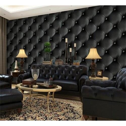 Beibehang Modern personality pvc waterproof wallpaper imitation soft package hotel KTV network coffee bedroom background