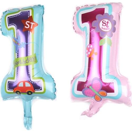 5 pcs 16 Inch New Mini Digital 1 Wedding Supplies Wedding Arrangement Party Holiday Decoration Aluminum Foil Balloon