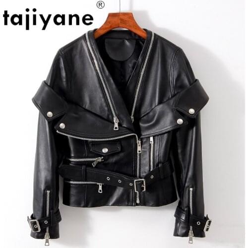 Leather for Jackets Women Autumn Spring 2021 Genuine Sheepskin Jacket Woman Real Skin Coats Slim Cuero Genuino TN2840