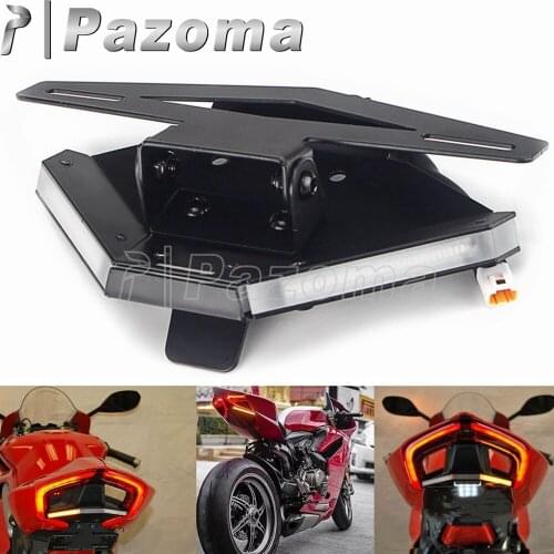 Motorcycle LED Fender Eliminator For Ducati Panigale V4 Panigale V4 R S 2018 2019 Amber Motorbike LED Turn Signal Tail Tidy Kit