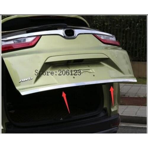 For Honda CRV CR-V 2017 2018 Stainless Steel Rear Tail Trunk Decoration Molding Cover Trim 1pcs Car Styling accessories