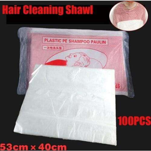 100pcs Disposable Hair Cutting Capes Hairdressing Home Dyeing Barber Apron Accessories Useful