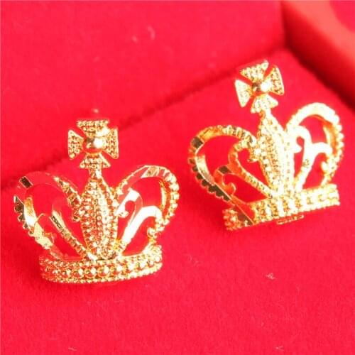 24k Yellow Gold Flower Earrings Women Leaf Stud Earring For Womens Wedding Engagement Jewelry Elegant Flower Accessories Earing