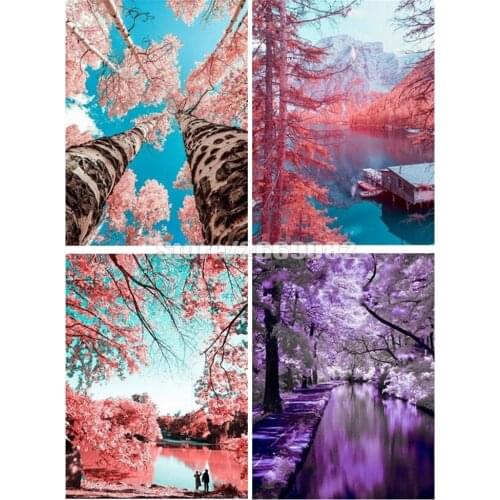 5D diamond painting autumn landscape DIY diamond embroidered cross stitch mosaic home decoration Christmas gift TT1279