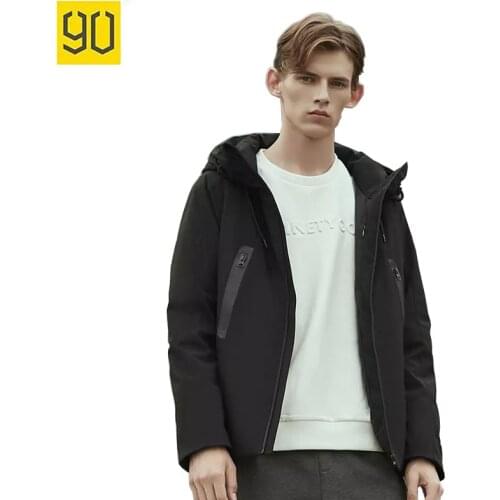 90FUN IP64 Men Winter Rechargeable Adjustable Electric Heated Jacket Coats Washable Waterproof Rainproof Soft Down Jacket