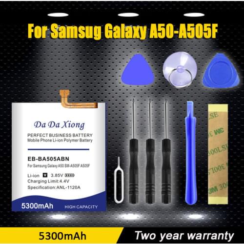 4400mAh battery For SAMSUNG Galaxy A50 A505F EB-BA505ABN EB-BA505ABU SM-A505F A505FN/DS/GN A505W A30s A30+Tools