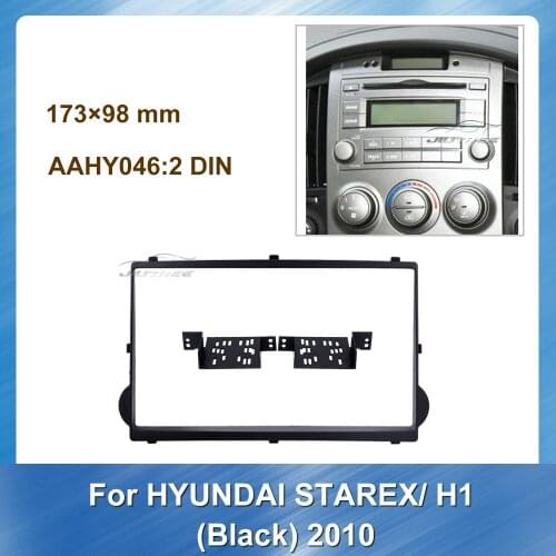 Car Auto Radio Multimedia fascia for HYUNDAI STAREX H1 2010 black color Dash Kit Installation Facia Face Plate Panel Frame