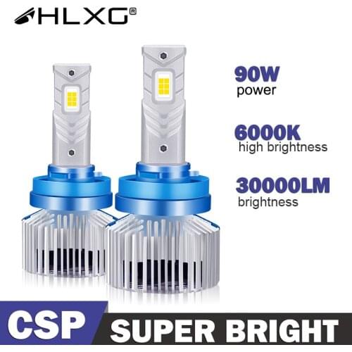 HLXG H4 led 9005 9006 HB4 headlight h7 LED H11 H8 H9 luces bulb luz h7 led lamp lampada HB3 auto led car Light 30000LM 6000K 12V