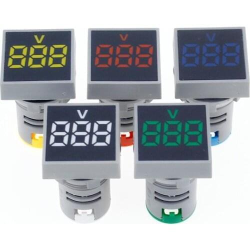 Digital voltmeter digital display AD101-22VMS AC20-500V power indicator light 22mm
