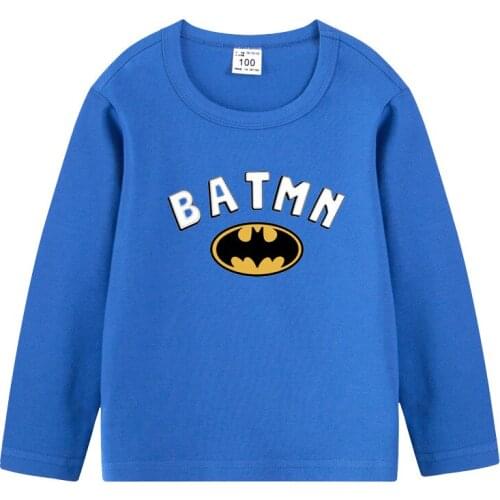 Childrens Long Sleeve T-shirt New 3-8Y Boys and Girls Cartoon Casual Printed Spring and Autumn Tops
