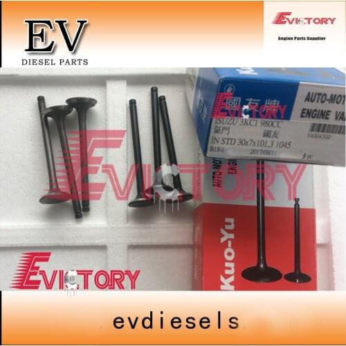 For ISUZU engine parts 3KC1 Valve kit intake valve + exhaust valve