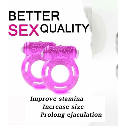 Elastic Delay Ring, Vibrating Cock Stretchy Intense Clit Stimulation, Couple Sexy Toy, Premature Ejaculation Lock Vibrator