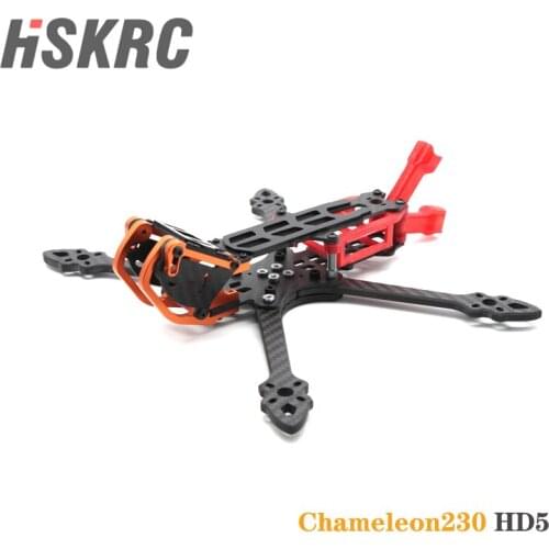 HSKRC Chameleon230 HD5 5 Inch Carbon Fiber Frame Kit compatible FPV Air Unit for RC FPV Racing Drone