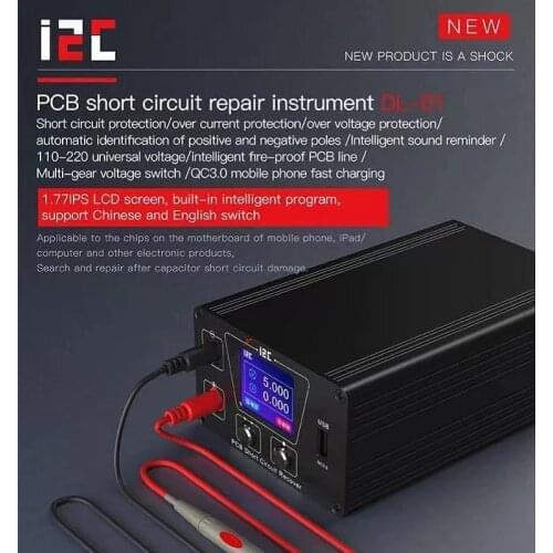 I2C DL-01 Short killer Circuit Detector Mobile Phone Short Circuit Burning Detection Box Motherboard Repair Tool Box Shortkiller