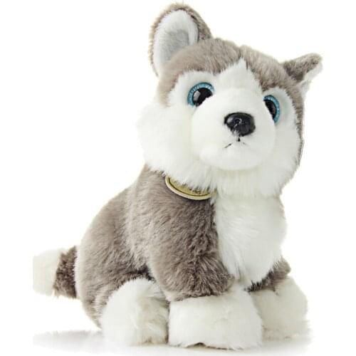 Aurora Toys Young Husky Alaskan Malamute Dog Breed with Long Plush Husky Dogs Doll Girlfriend Children Birthday Christmas Gifts