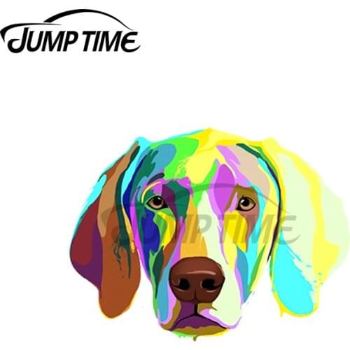 JumpTime 13 x 8.8cm For Weimaraners Dog Car Stickers Custom Printing Waterproof Anime Decals Camper Scratch-proof Decoration