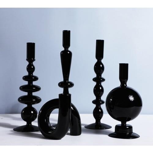 Junejour Decorative Black Candlesticks China