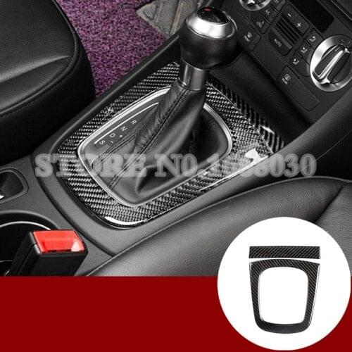Carbon Fiber Console Gear Shift Box Frame Cover Trim For Audi Q3 8U 2012-2017 2pcs Car accesories interior Car decoration