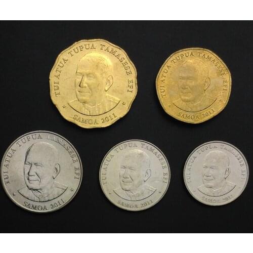 Samoa Set 5 Pieces Coins Old Original Coin Collectible Edition Real Rare Commemorative Random Year