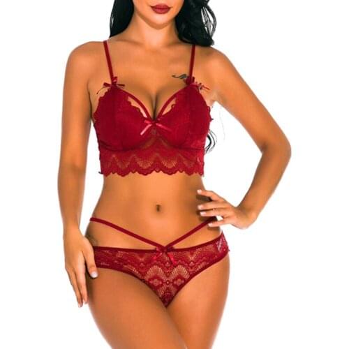 Lingerie Set Women Transparent Apparel Babydoll Lingerie Sexy Bra T Pants Brief Costumes Erotic Underwear Suit S-2XL Hot Sale