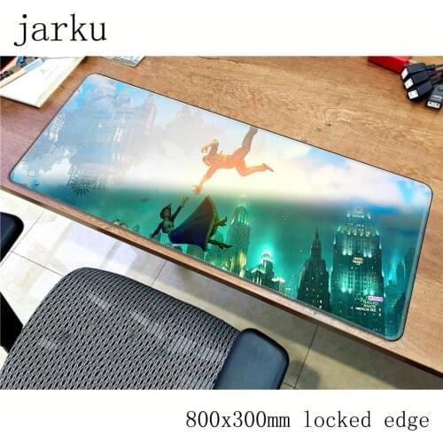 Bioshock mousepad gamer 80x30cm gaming mouse pad large locked edge notebook pc accessories laptop padmouse ergonomic mat