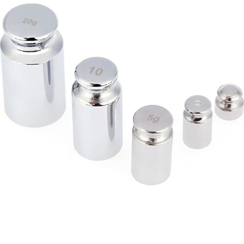 Mini Scale Weight Set for Digital Scale balance Chrome Plating Calibration Gram Weights for electronic scales 1g 2g 5g 10g 20g