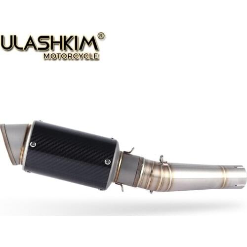 Motorcycle Full System Muffler Exhaust Middle Link Pipe Slip On Escape For HONDA NC700 NC750 NC750S NC750X 2012-2017 Q