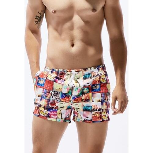 Mens sport Pants Beach shorts Quick Dry Mans Swim Surfing Running sports Color matching GYM shorts Summer Swimwear plus size