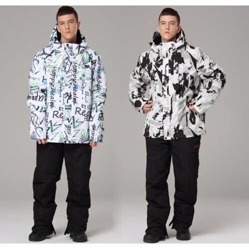 Men Ski Suit Winter Sports -30°C Windproof Waterproof Warm Snow Jackets and Pants Men High Quality Skiing and Snowboarding Suits