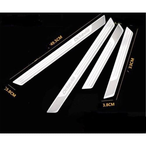 For Skoda Octavia A5 A7 2007-2012 2013 2014 2015 2016 Car accessories Car-styling Stainless steel Door Sill scuff Plate