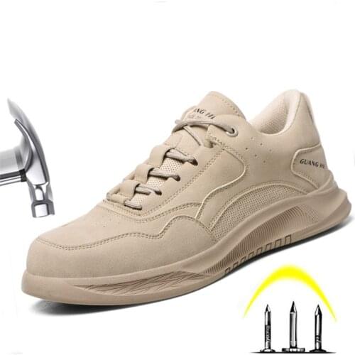 Indestructible shoes work boots breathable safety shoes men and women women steel toe safety boots sports shoes anti-puncture