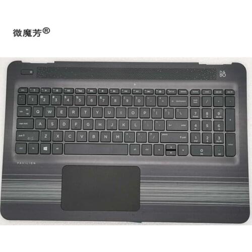 New for HP Pavilion 15-AU 15-AW Palmrest Keyboard & Touchpad 856026-001 upper case KB bezel cover top shell