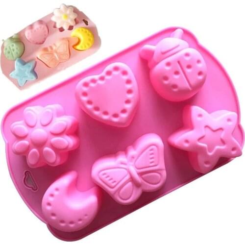 6 Cavities Cat Feet Pattern Cake Chocolate Silicone Mould Handmade Soap Making Tools Non-toxic Soap Mold Handcrafted Accessories