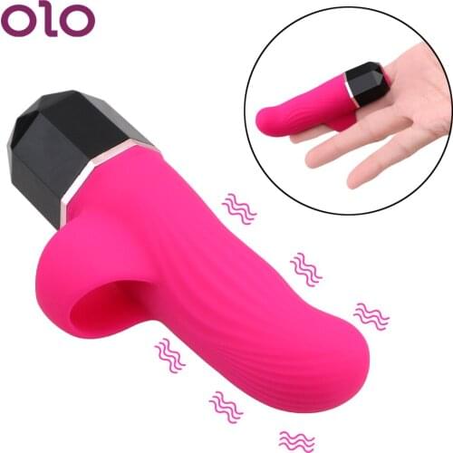 OLO 12 Frequency Silicone G-spot Clitoris Vagina Stimulator Lipstick Finger Vibrator Sex Toys for Women Female Masturbation