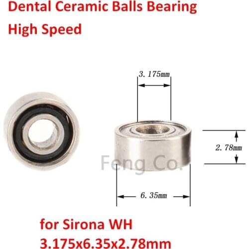 10/5pcs Dental Ceramic Bearings High Speed For Sirona WH Handpiece Size 3.175x6.35x2.78mm Turbine Cartridge Rotor Bearing