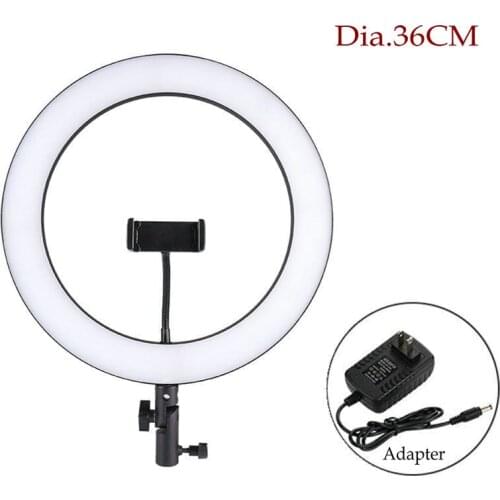 Photography Selfie LED Ring Light Studio Photo Video Dimmable Lamp 36cm(Dia.) f/Makeup Youtube Tiktok Camera Phone Lighting