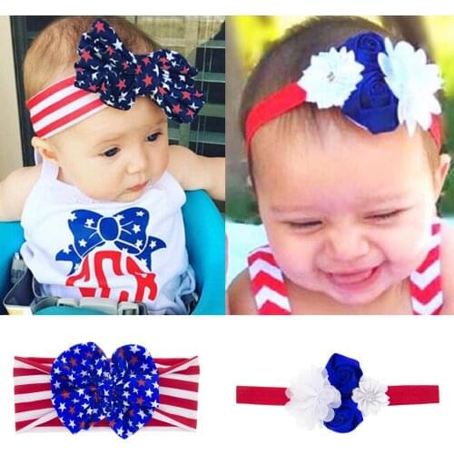 Telotuny Baby Hats Newborn Boys Boy Girl Floral Independence Day Hat Headwear Cap Hair Accessories Gift Bufanda Venda
