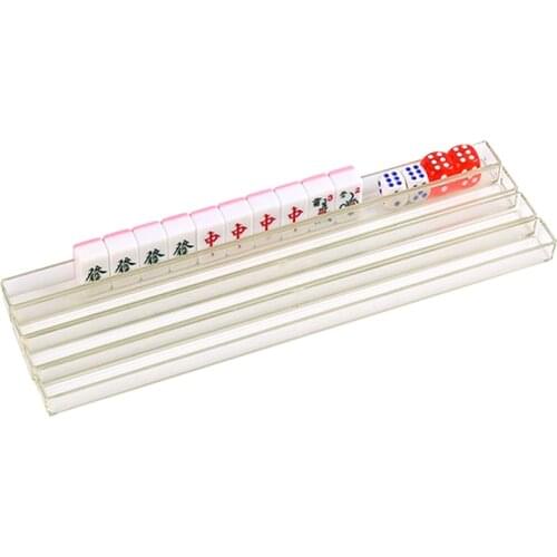 U-shape Ruler Special Mini Mahjong Travel Mahjong Racks Parties Mahjong Games Outdoor Camping Mini Mahjongs