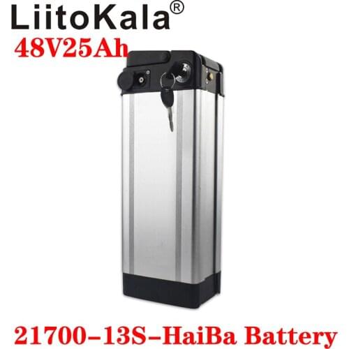LiitoKala Haiba 48V 25Ah Bottom Discharge electric bike bicycle 48V 21700 lithium battery HaiBa ebike battery 15A BMS